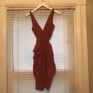 Burnt orange flowy dress